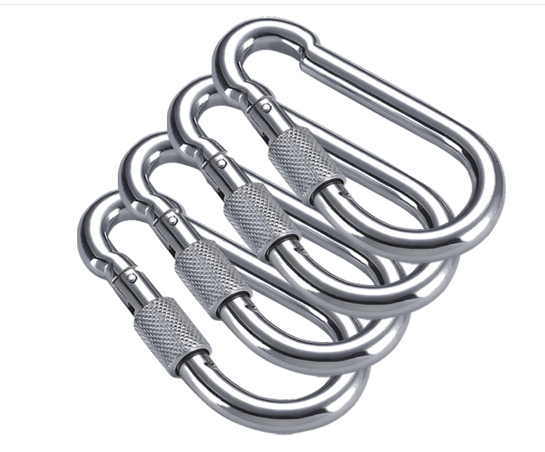 Large Spring Snap Hook Carabiner, Snap Hook Clip Heavy Duty Carabiner Clip, Stainless Steel Spring Snap Hook Carabiner Carabiner Outdoor (8MM Screw)