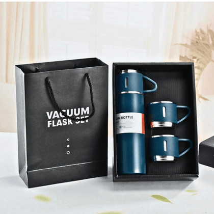 SAHAPECT Blue 500 ml Vacuum Flask Set, Hot & Cold Bottle, Thermos Set For Best Gifting Ideas