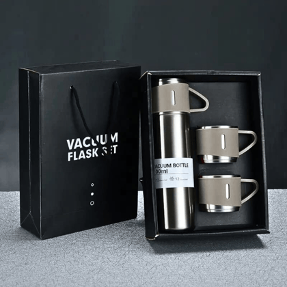 SAHAPECT Silver 500 ml Vacuum Flask Set, Hot & Cold Bottle, Thermos Set For Best Gifting Ideas