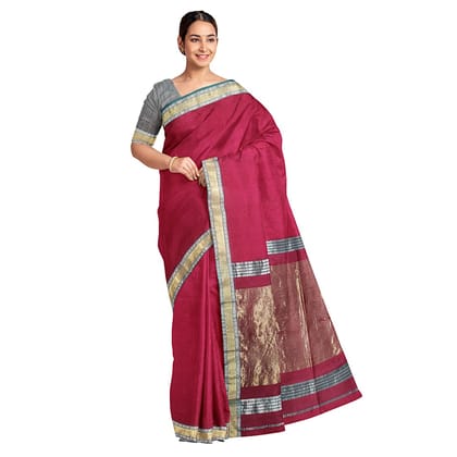 Maheshwari Star Boarder Red Saree