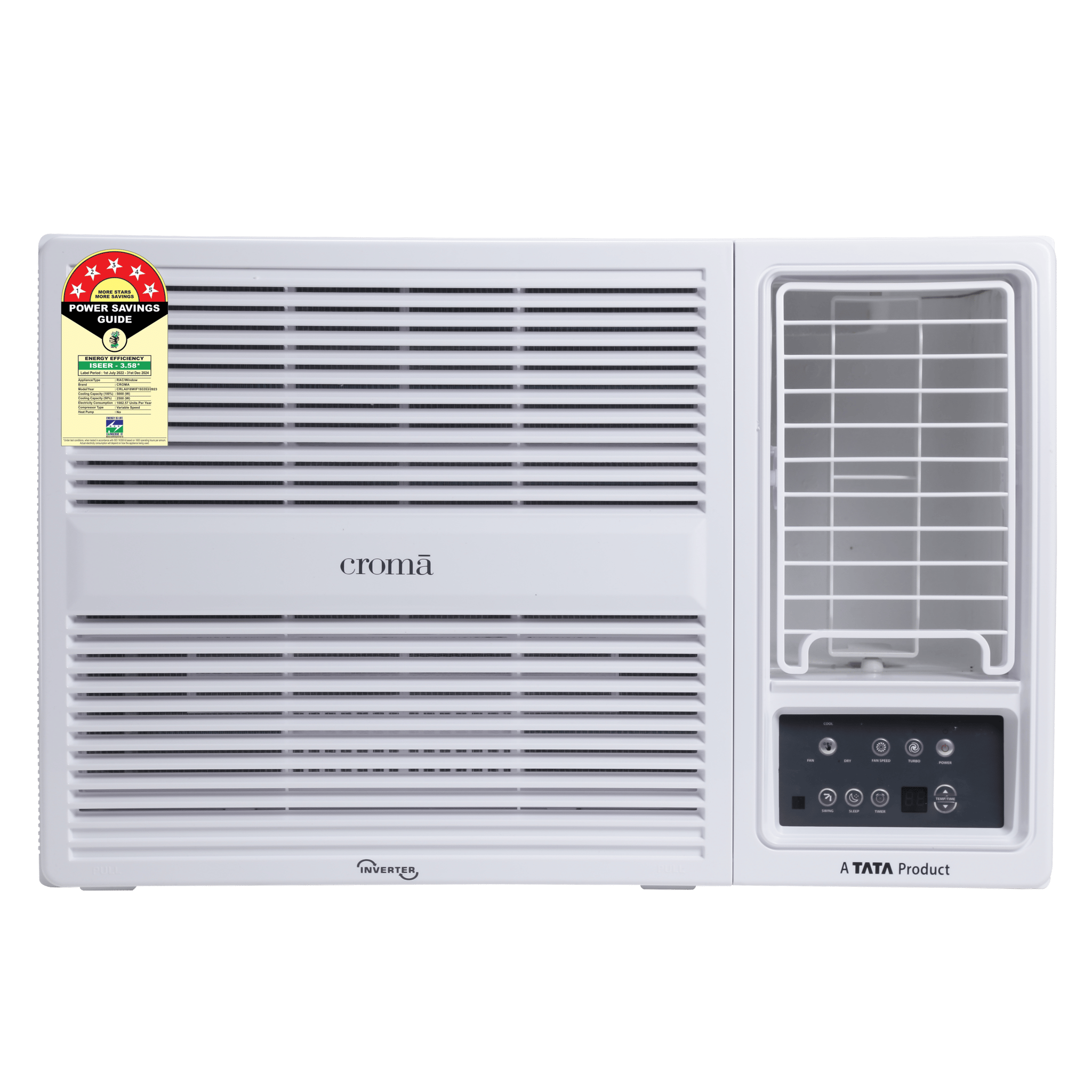 Croma 1.5 Ton 5 Star Inverter Window AC (2023 Model, Copper Condenser, Dust Filter)