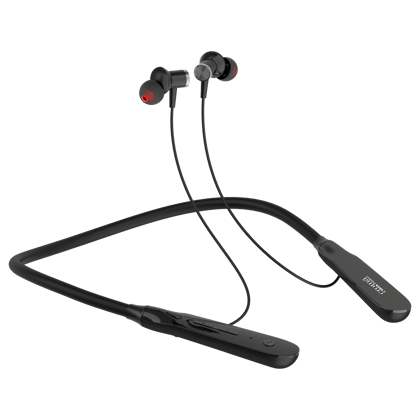 Croma Neckband with Environmental Noise Cancellation (Water Resistant, 10mm Driver, Black)