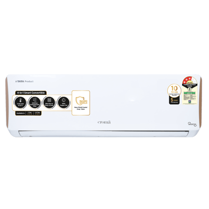 Croma 4 in 1 Convertible 1.5 Ton 3 Star Inverter Split AC with Dust Filter (2024 Model, Copper Condenser)