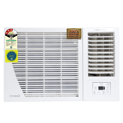 Croma 1.5 Ton 3 Star Fixed Speed Window AC (2024 Model, Copper Condenser, Dust Filter)