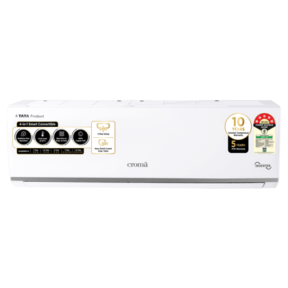 Croma 4 in 1 Convertible 1.5 Ton 5 Star Inverter Split AC with Dust Filter (2024 Model, Copper Condenser)