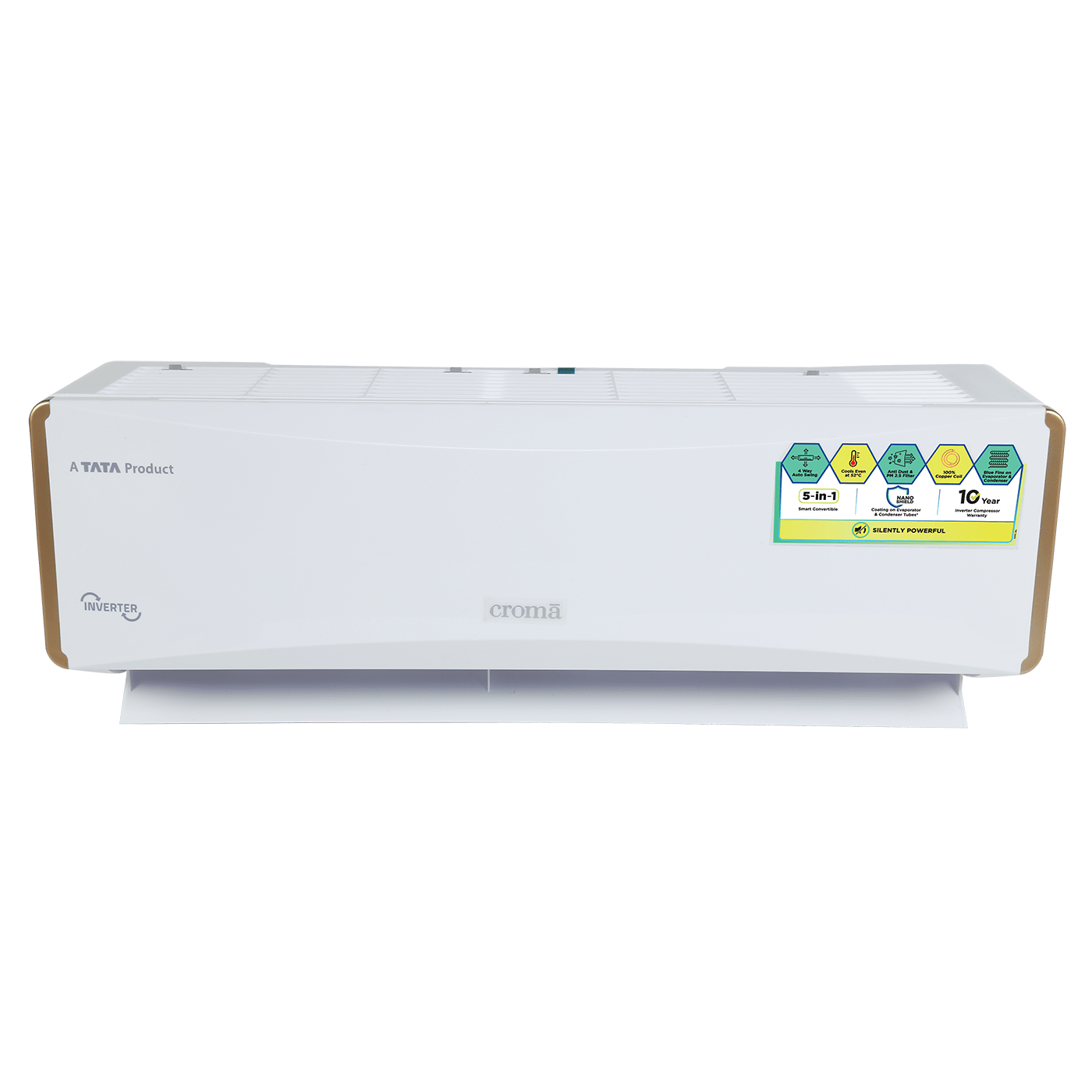 Croma 5 in 1 Convertible 1 Ton 3 Star Inverter Split AC with Anti-Dust Filter (Copper Condenser)