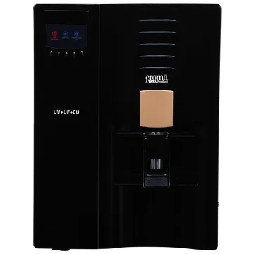 Croma 7.5L UV + UF Water Purifier with Advance Copper Technology (Black)