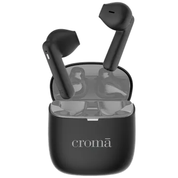 Croma TWS Earbuds (Fast Charging, Black)