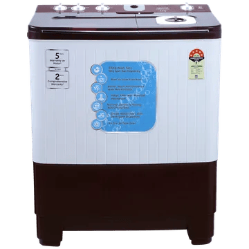 Croma 8.5 kg 5 Star Semi Automatic Washing Machine with Active Soak Function (Burgundy)