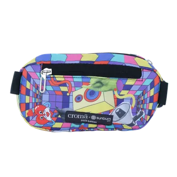 Croma Sunburn Edition Cloth Waist Bag (Adjustable Strap, Multicolor)