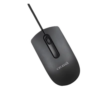 Croma Wired Optical Mouse (1200 DPI, Plug & Play, Black)