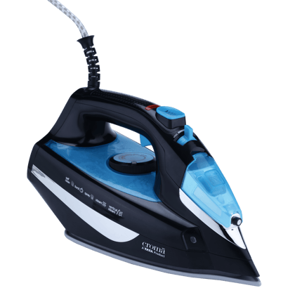 Croma 2000 Watts 415ml Steam Iron (Self Clean Function, Aqua Blue)