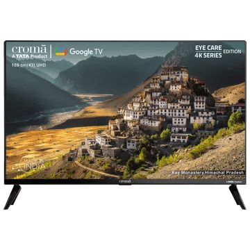 Croma (43 inch) 4K Ultra HD LED Google TV with Bezel Less Display (2023 model)