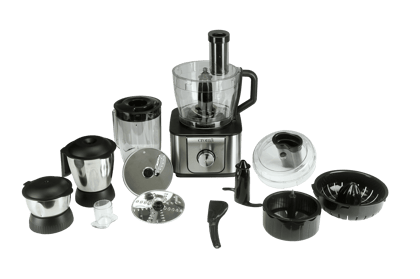 Croma 1000 Watt Food Processor with 2 Blades (Silver/Black)