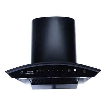 Croma 60cm 1300m3/hr Ducted Auto Clean Wall Mounted Chimney with Touch & Gesture Control (Black)