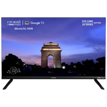 Croma (32 inch) HD Ready LED Smart Google TV with A Plus Grade Panel (2023 model)