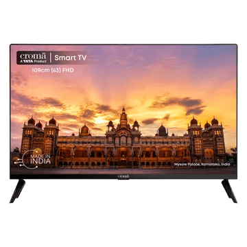 Croma 43 inch Full HD LED Smart TV with Bezel Less Display