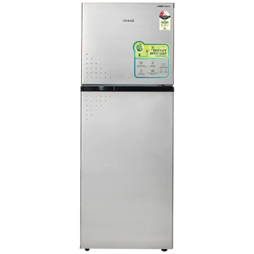 Croma 256 Litres 2 Star Frost Free Double Door Refrigerator with Inverter Technology (Shining Silver)