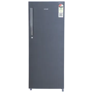 Croma 215 Litres 3 Star Direct Cool Single Door Refrigerator with Anti Fungal Gasket (Criss Cross Metallic Grey)