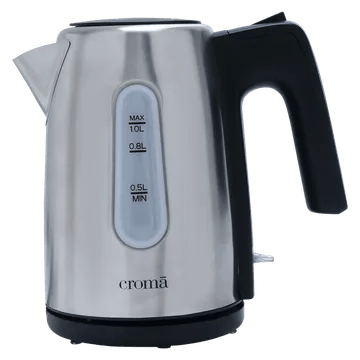 Croma 1200 Watt 1 Litre Electric Kettle with Auto Shut Off (Black)