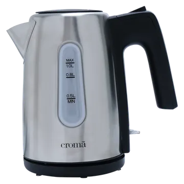 Croma 1200 Watt 1 Litre Electric Kettle with Auto Shut Off (Black)