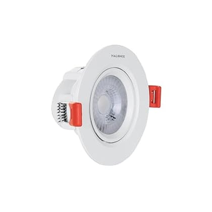 9W 2700K Yellow Adjustable Halo led Spot Light | Compact Design with 120° Beam Angle | Recessed Down Light for False Ceiling | Cutout - 3.3 inch | Pack of 1