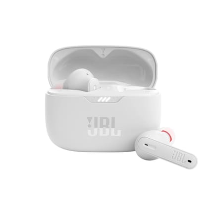 JBL Tune 230NC TWS, Active Noise Cancellation Earbuds with Mic, Massive 40 Hrs Playtime with Speed Charge, Adjustable EQ APP, 4Mics for Perfect Calls, Google Fast Pair, Bluetooth 5.2 (White)