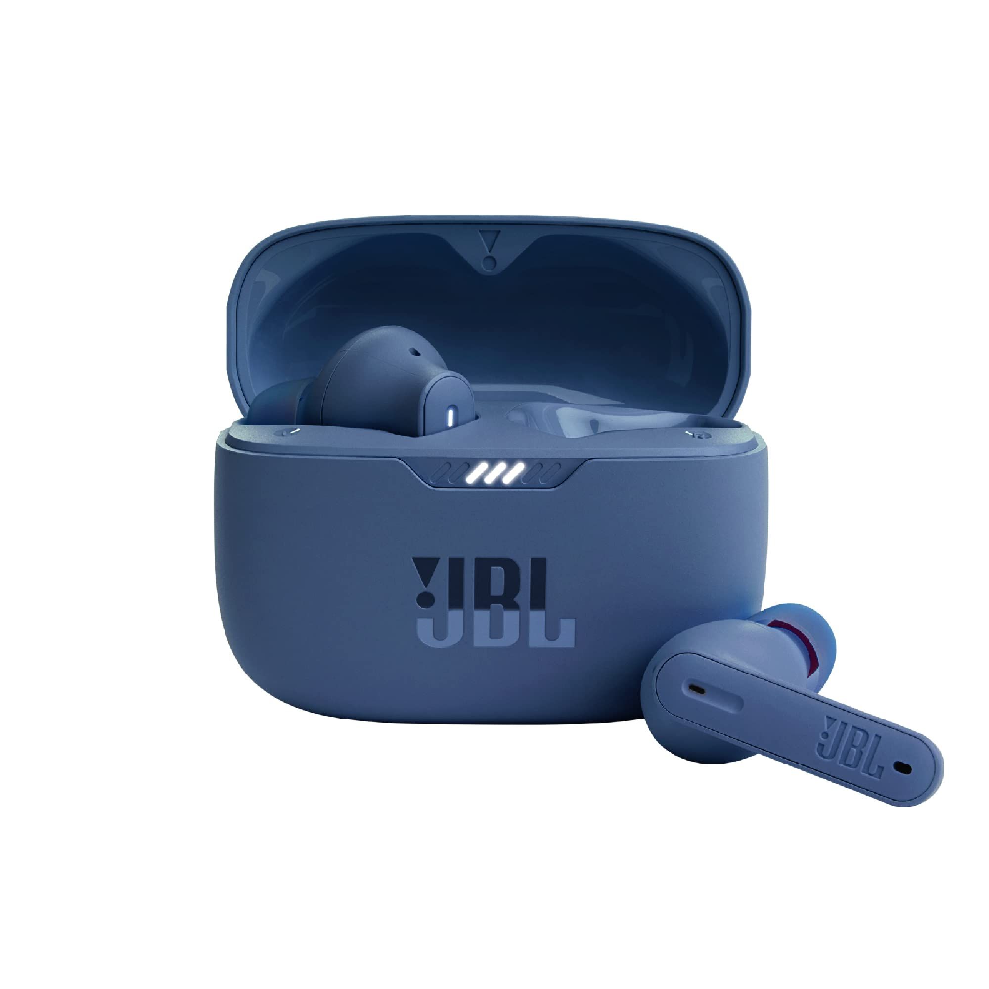 JBL Tune 230NC TWS, Active Noise Cancellation Earbuds with Mic, Massive 40 Hrs Playtime with Speed Charge, Adjustable EQ APP, 4Mics for Perfect Calls, Google Fast Pair, Bluetooth 5.2 (Blue)