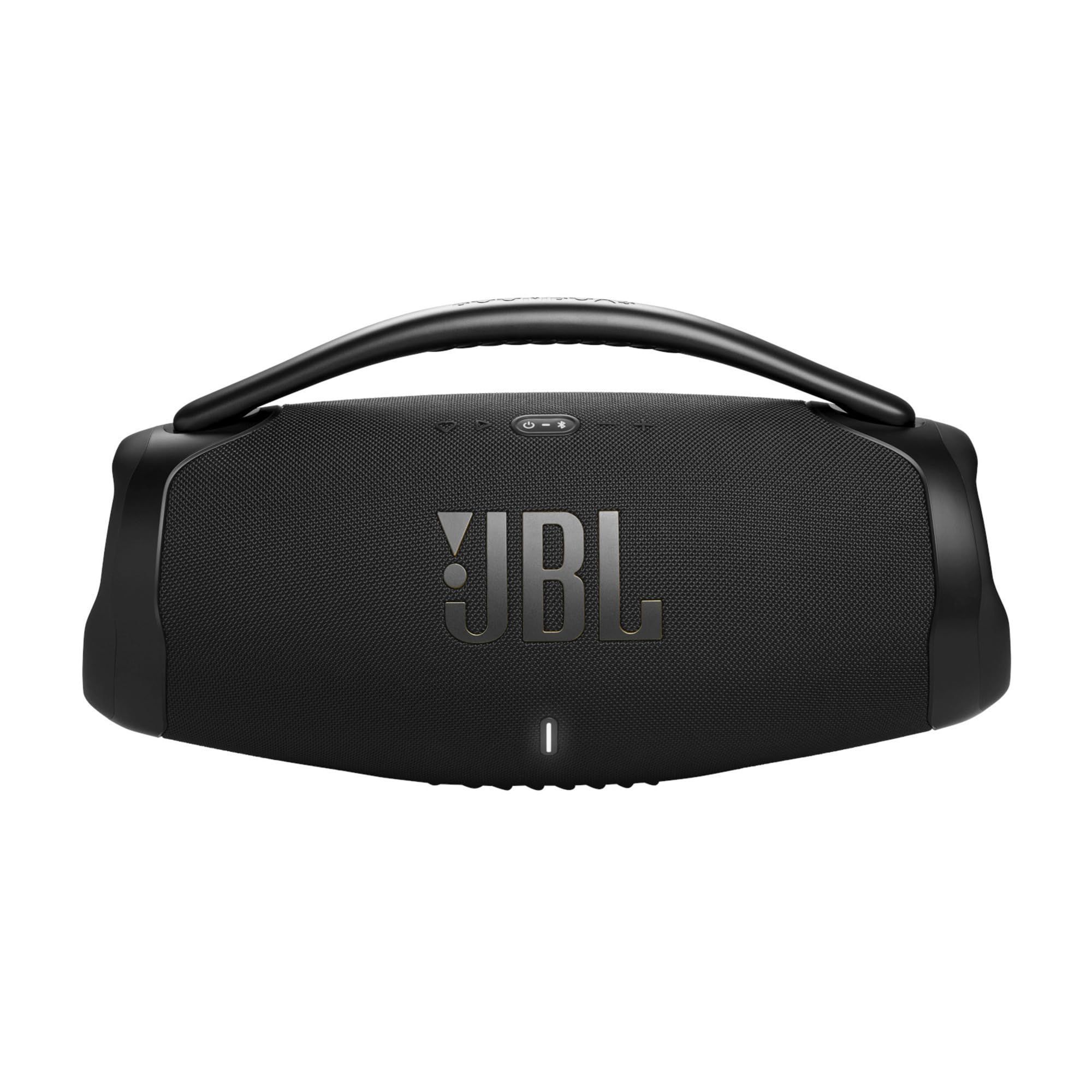 JBL Boombox 3 Wi-Fi, Wireless Portable Bluetooth Speaker, 24H Playtime, Deepest Bass, Built-in Powerbank, Wi-Fi with AirPlay, Alexa Multi-Room, Chromecast built-in�, PartyBoost, IP67, App (Black)