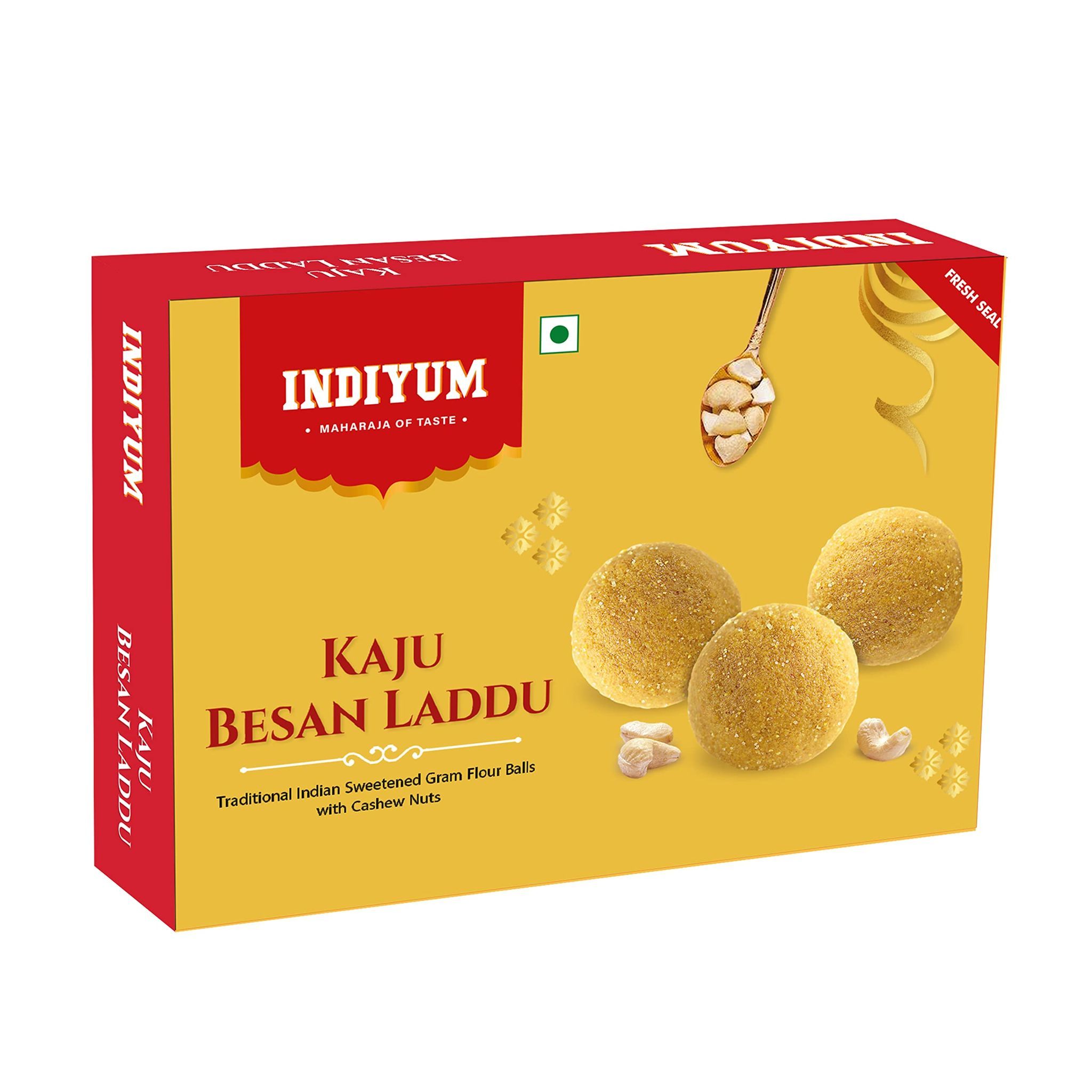 Indiyum Indian Sweet Kaju Besan Laddu 400g