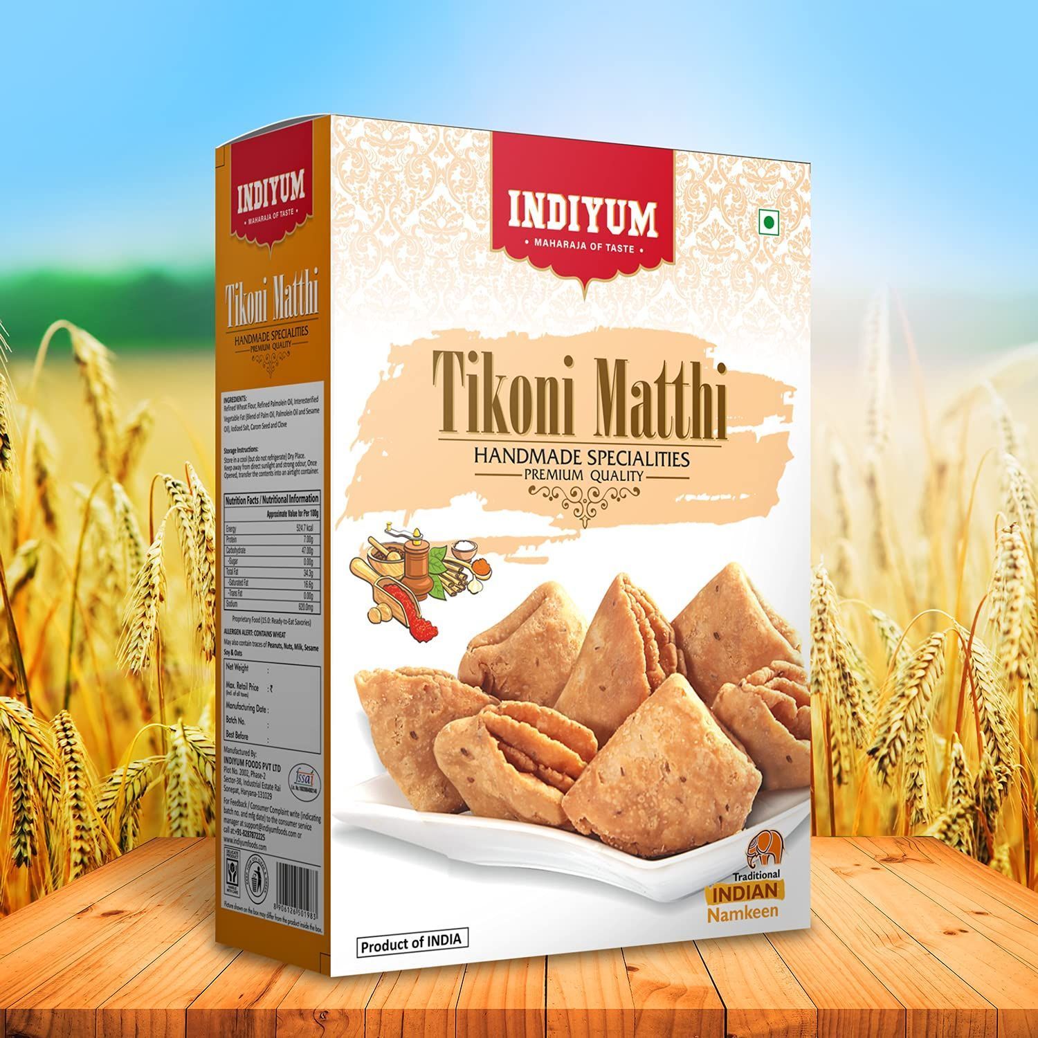 Indiyum Maida Namkeen Snacks Tikhoni Mathi 300g