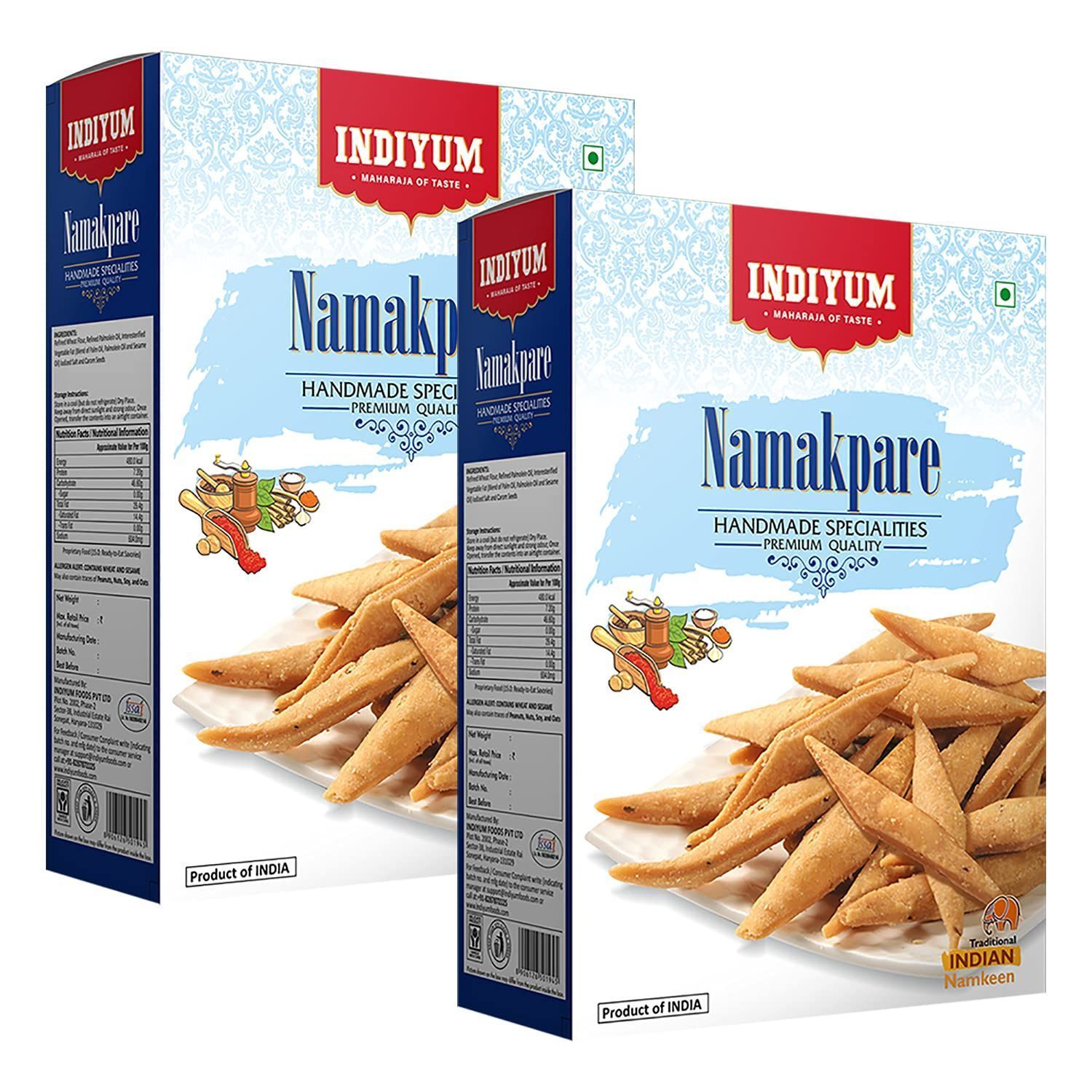 Indiyum Maida Namkeen Snack Namak Pare 300g Pack Of 2