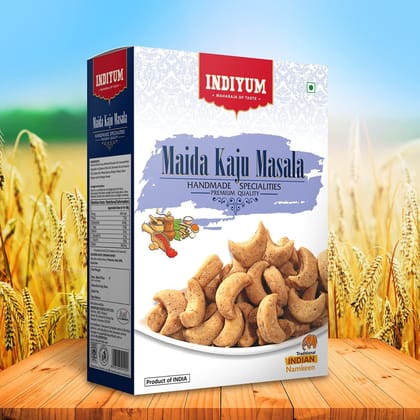 Indiyum Maida Namkeen Snacks Maida Kaju Masala 400g