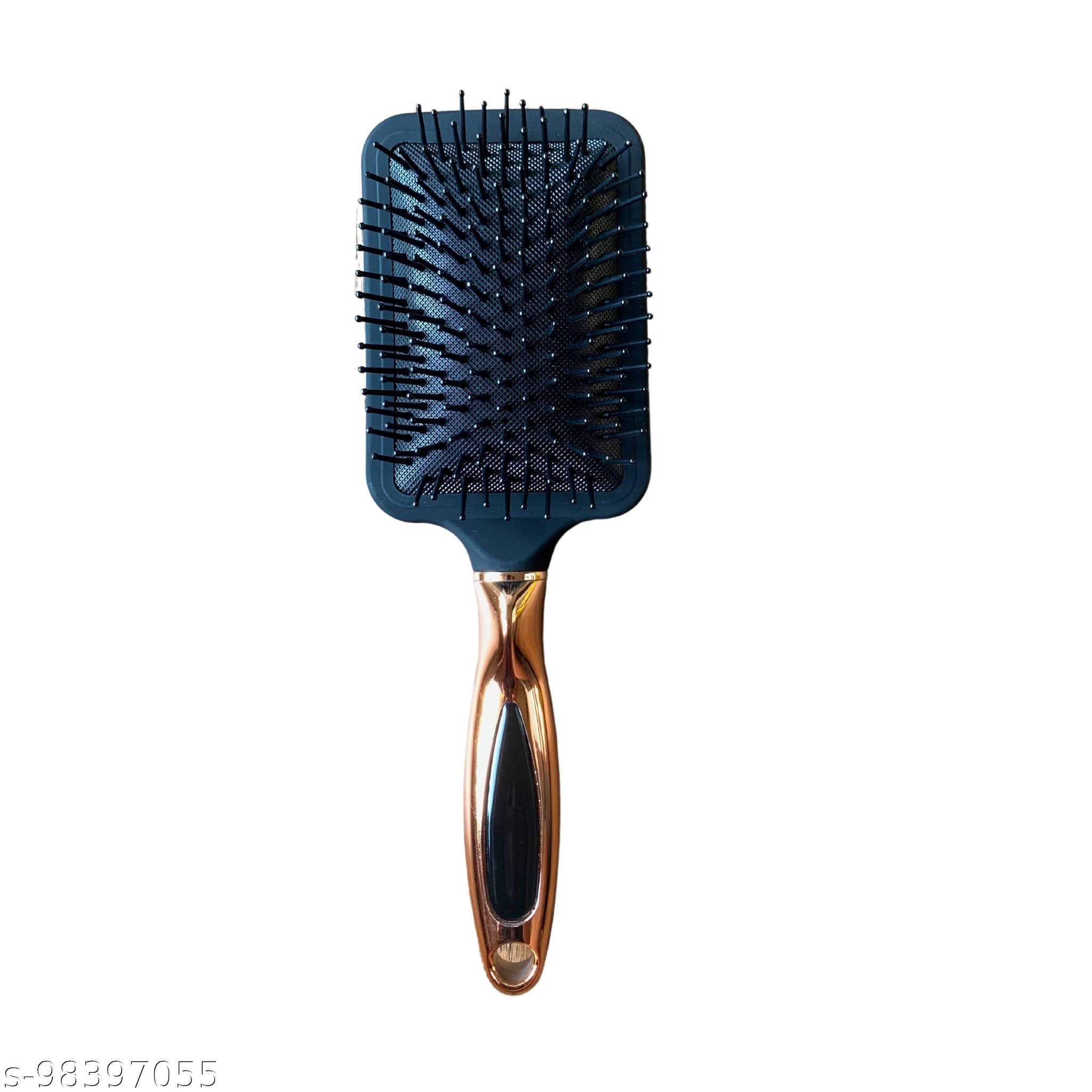 Metal flat cushioned hairbrush for men and women for hair styling /detangling and hair growth