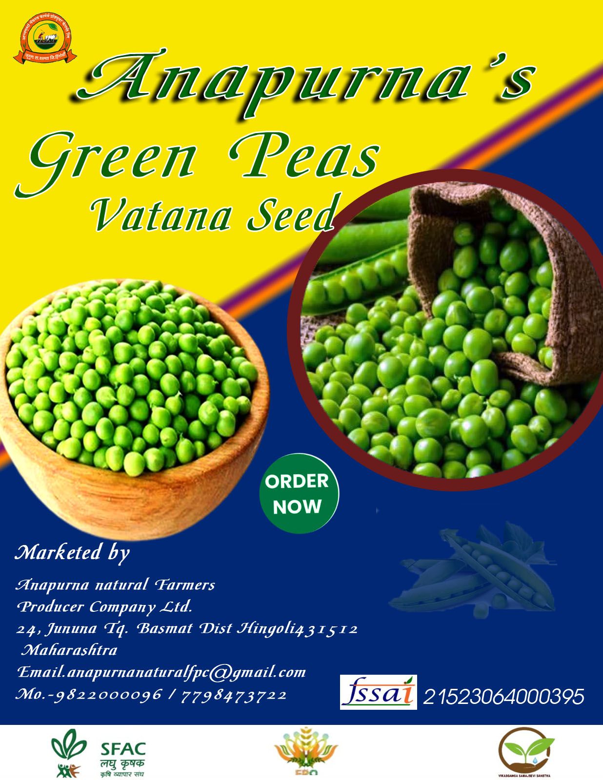 Vegetable Seeds Vatana/Mutter Seeds - Peas Seeds