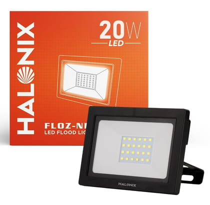 Aluminium 20W Led Outdoor Flood Light Waterproof- Ip66 Led Lights With 120° Wide Beam|Halogen Light,Focus Light For Garage,Parking,Shop -(Cool White)-Pack Of 1|Short Circuit&Surge Protection