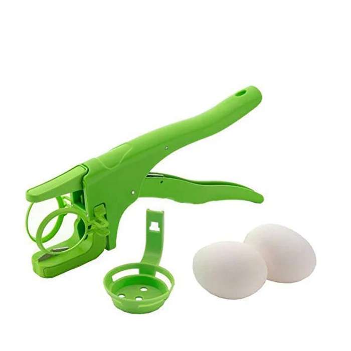 109 Plastic Handheld Egg Cracker with Separator DeoDap 109 Plastic Handheld Egg Cracker