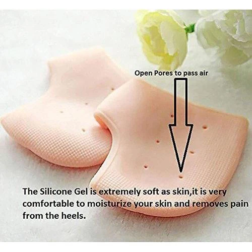 Moisturizing Skin Softening Silicone Gel For Dry Cracked Heel Repair (Multicolour) pack of 10