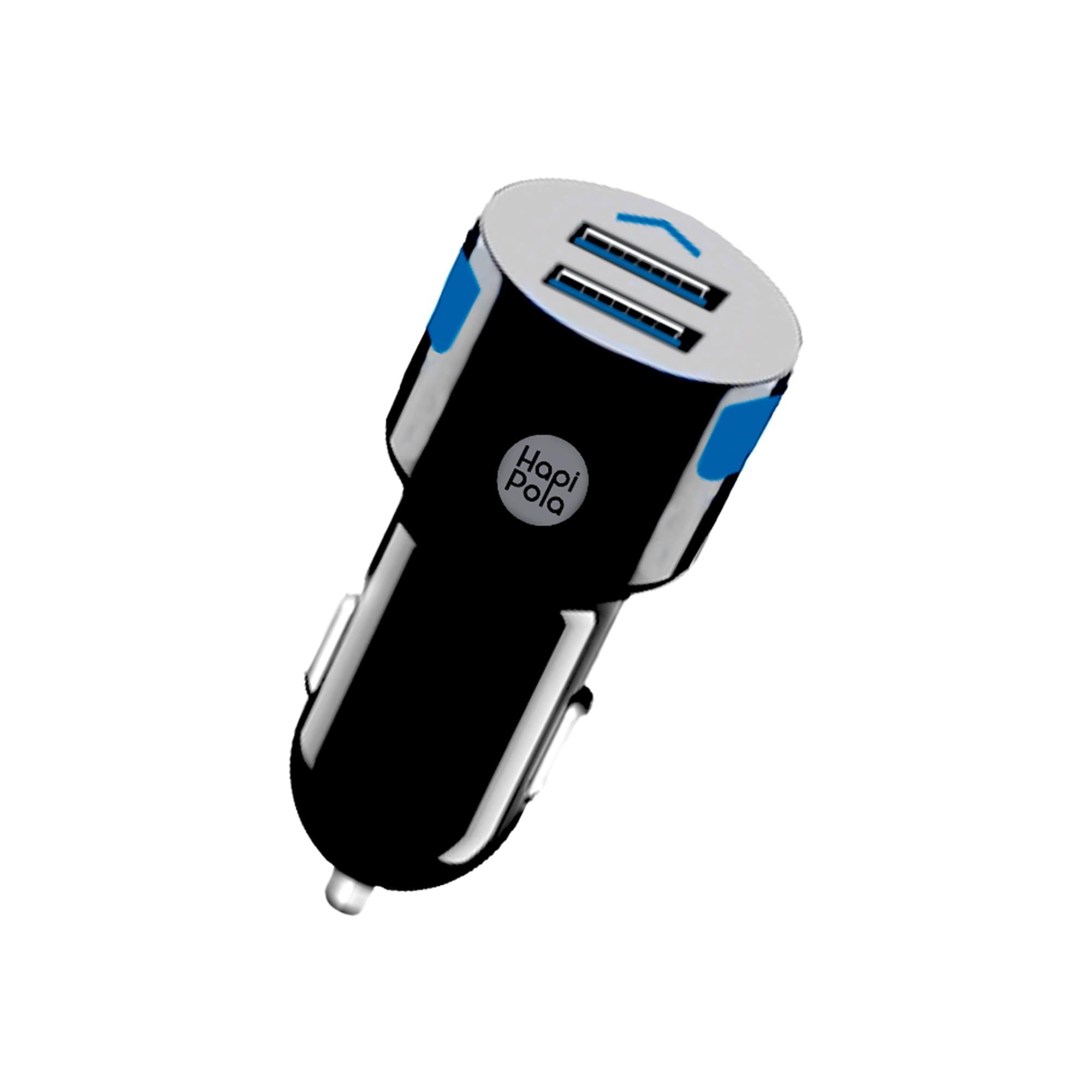 HAPIPOLA CAR Accessories Duo | 12W Output | Fast Charging 2X USB Output Sleek and Compact Design