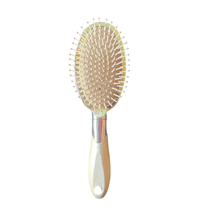 Paddle oval metal hairbrush for women and men with air cushioning for daily hair grooming