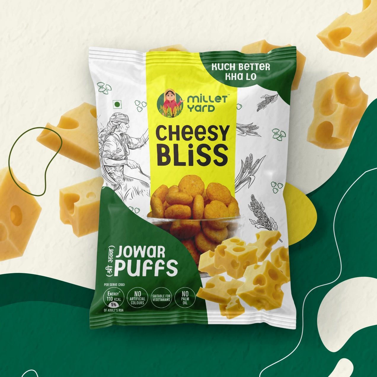 Pack of 10 - Cheesy Bliss - Jowar Puffs