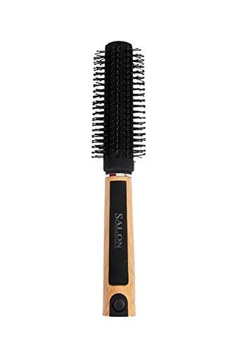 ROUND WOODEN HANDLE BROWN PROFESSIONAL HAIR BRUSH