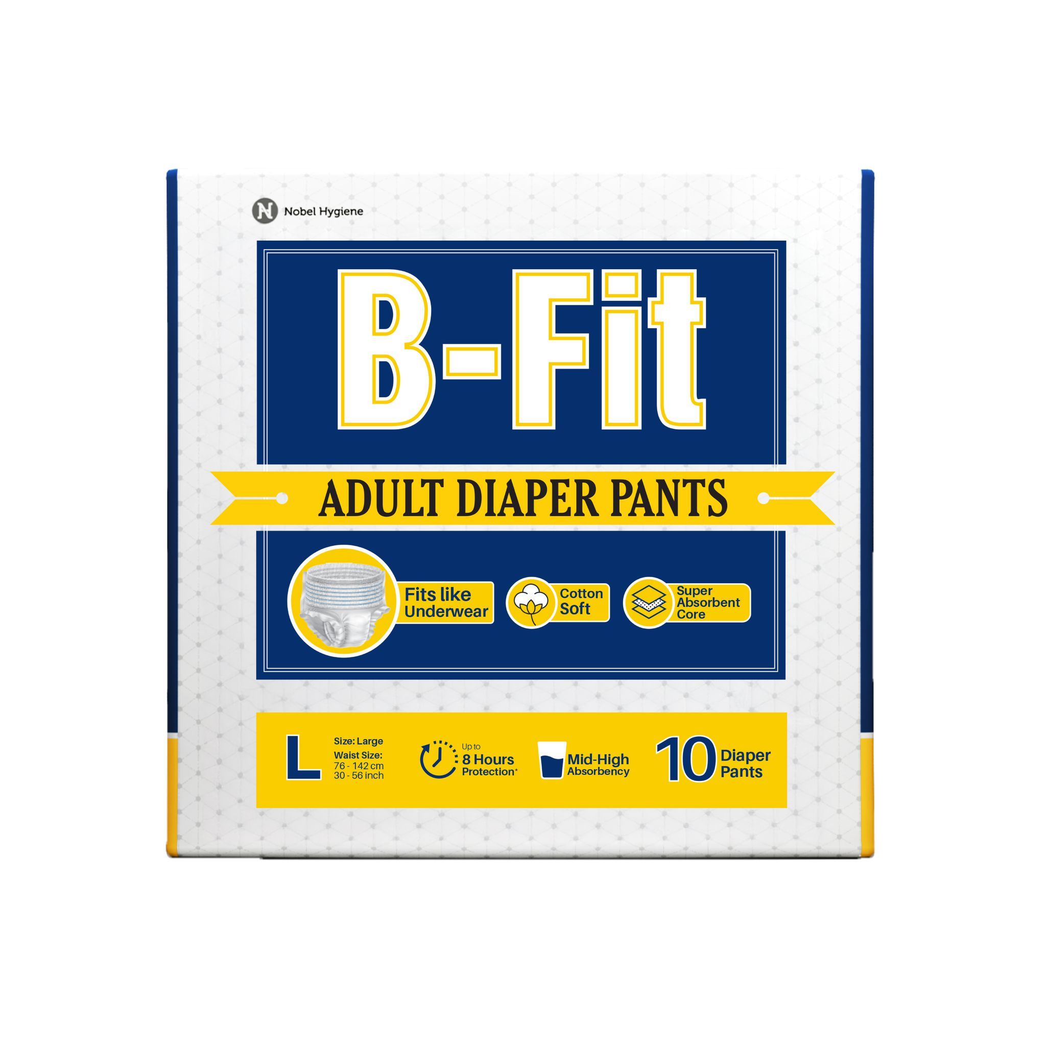 B-FIT Adult Diapers Pant Style Adult Diapers - L (10 Pieces)