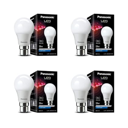 Panasonic 9W LED Radar Motion Sensor Bulb with B22D Lamp Base (Cool Day White, Pack of 4)