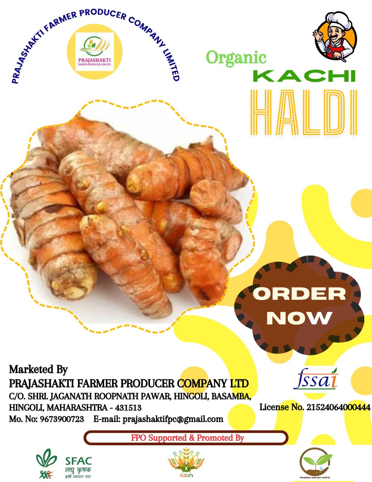 Organic Kachi Haldi