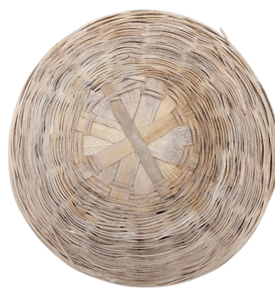 Hand Crafted Bamboo Big Basket (Natural)