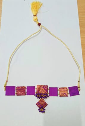 Violet Copper and Brass and Steel and Black Metal and Wood and Paper and Fabric and Stones and Others Chains & Necklaces