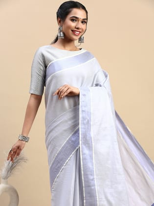 Kerala Saree Blue Colour with Jari Border KS94