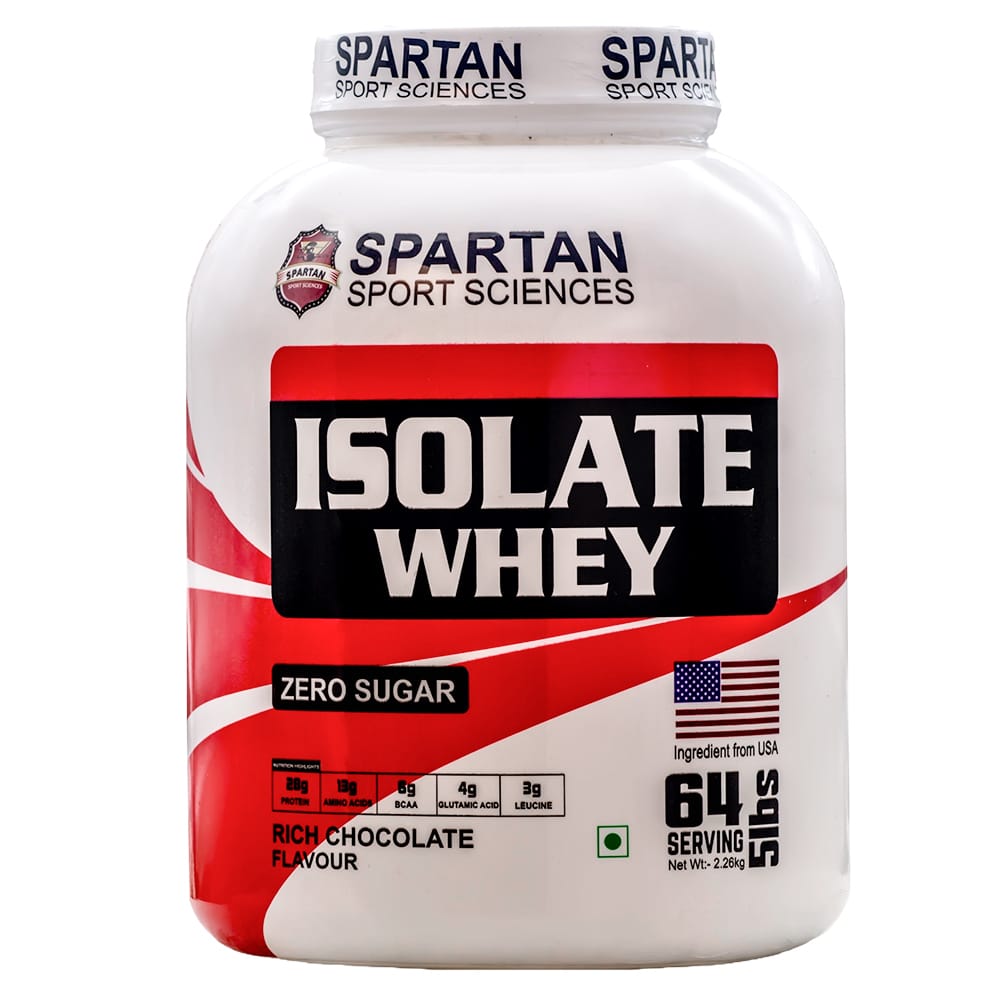 SPARTAN SPORT SCIENCES Isolate Whey Protein Powder Supplement with 28g Protein, 13g EAA, 6g BCAA, 4g Glutamic Acid for Men & Women