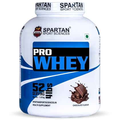 SPARTAN SPORT SCIENCE Pro Whey Protein Powder Concentrate Supplement with 24g Protein, 11g EAA, 5g BCAA, 4g Glutamic Acid | Lean Muscle Building for Men & Women